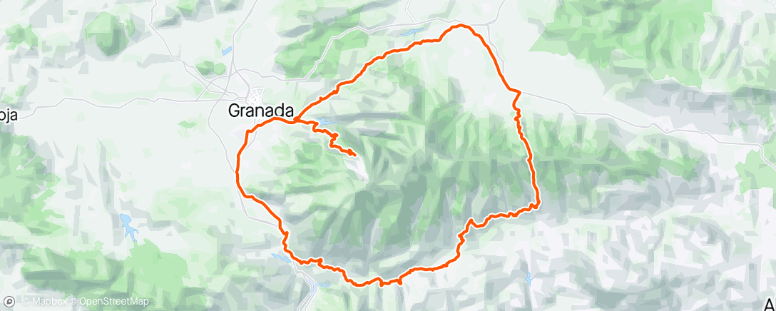 Map of the activity, Vuelta a Sierra Nevada 2024
