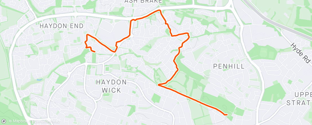 Map of the activity, 5k home