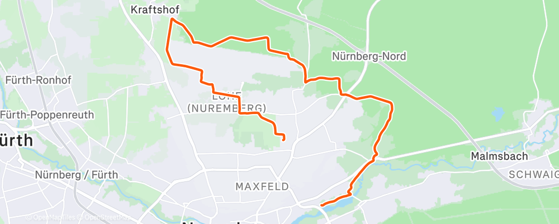 Map of the activity, Afternoon Ride