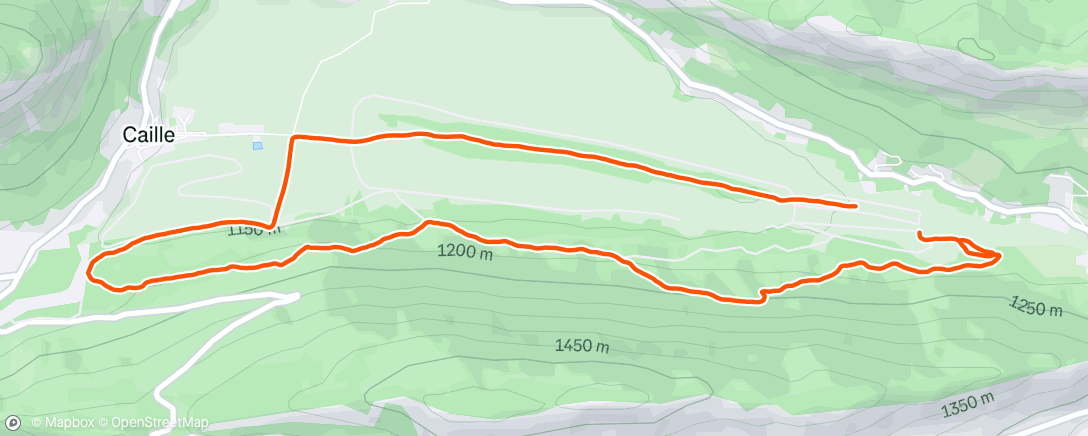 Map of the activity, Trail le matin