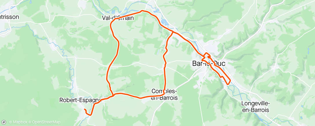 Map of the activity, Sortie vélo de route 🚴‍♀️ 😊
2024#55