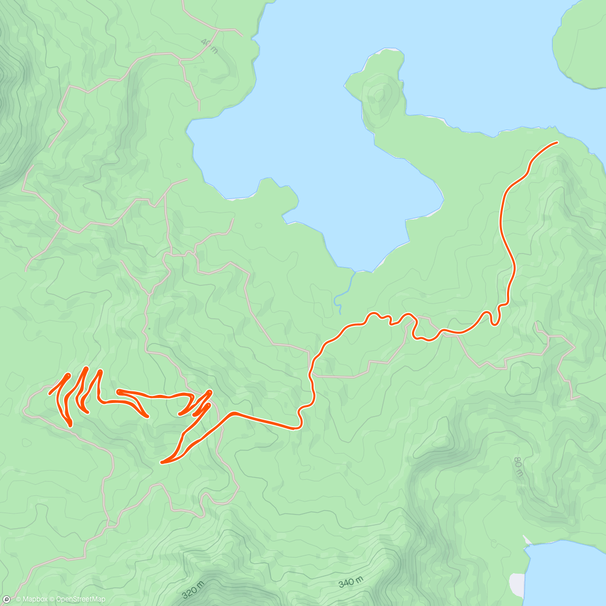 Map of the activity, Zwift - Road to Sky in Watopia (DNF)