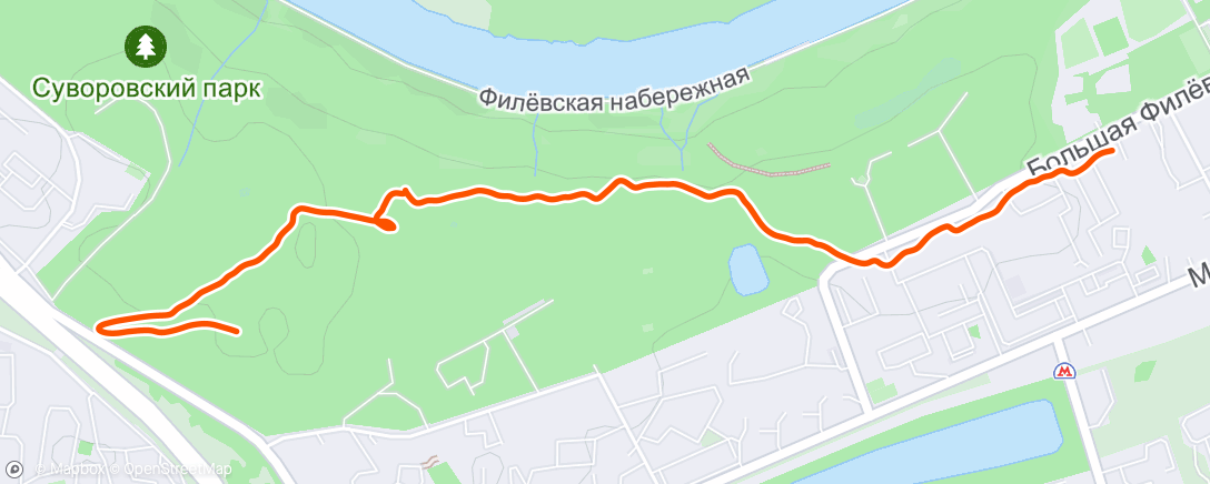 Map of the activity, Дневной забег