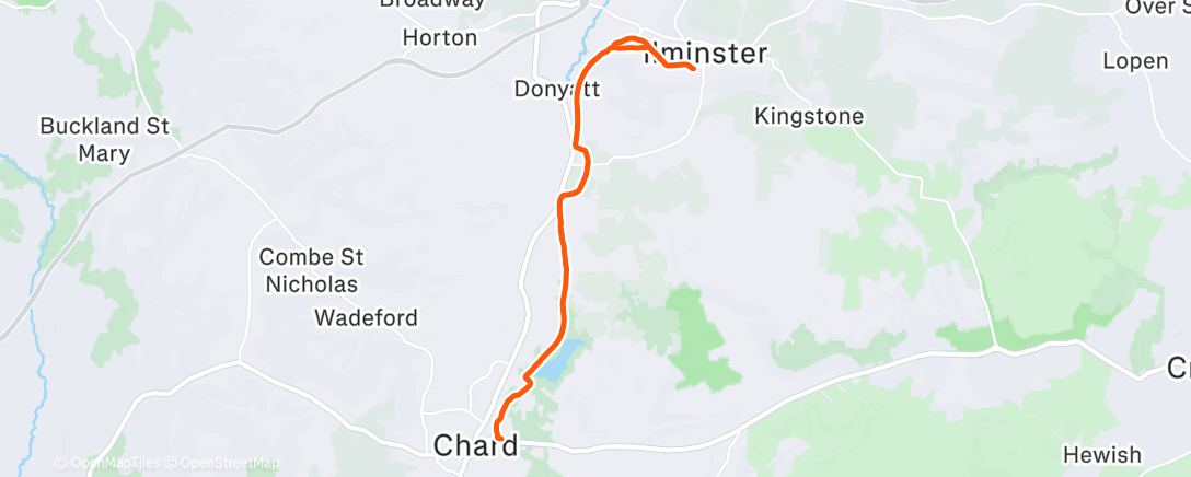 Map of the activity, 17.5k Easy