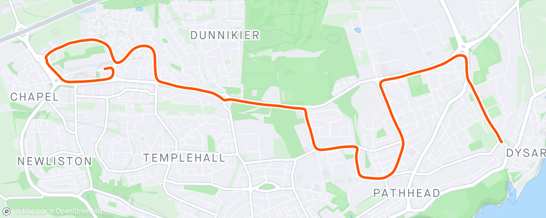 Map of the activity, Morning Run