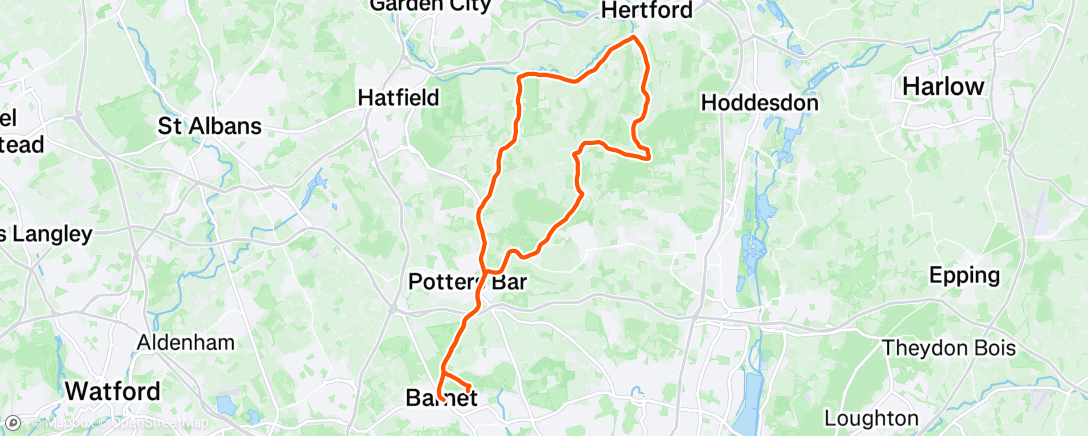 Map of the activity, Morning Ride