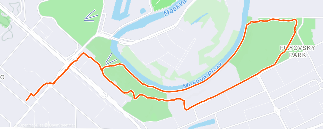 Map of the activity, Утренний забег