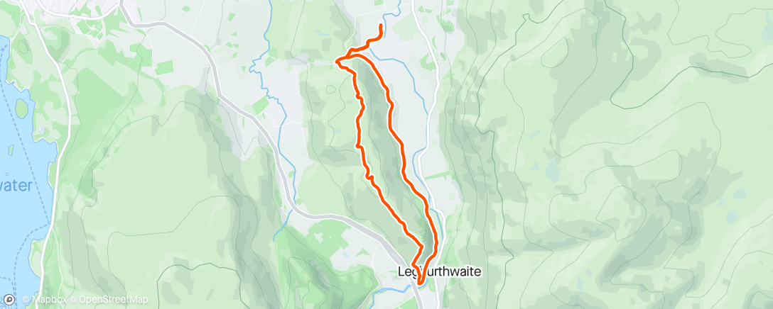 Map of the activity, High Rigg with the Edge.