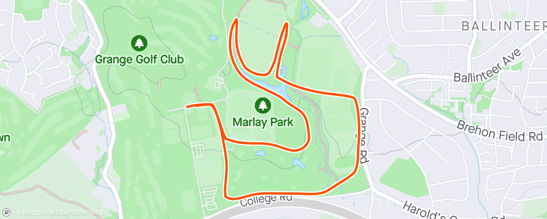 Mapa da atividade, Marley Parkrun