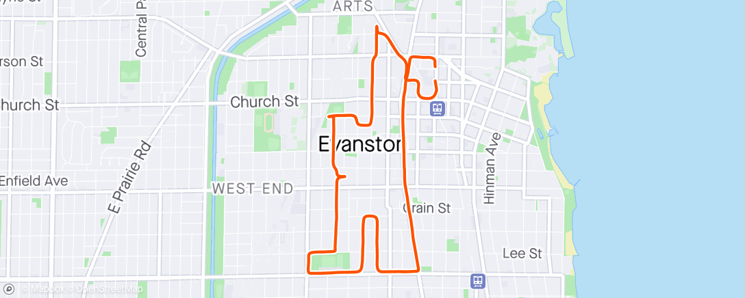 Map of the activity, Every Evanston Street