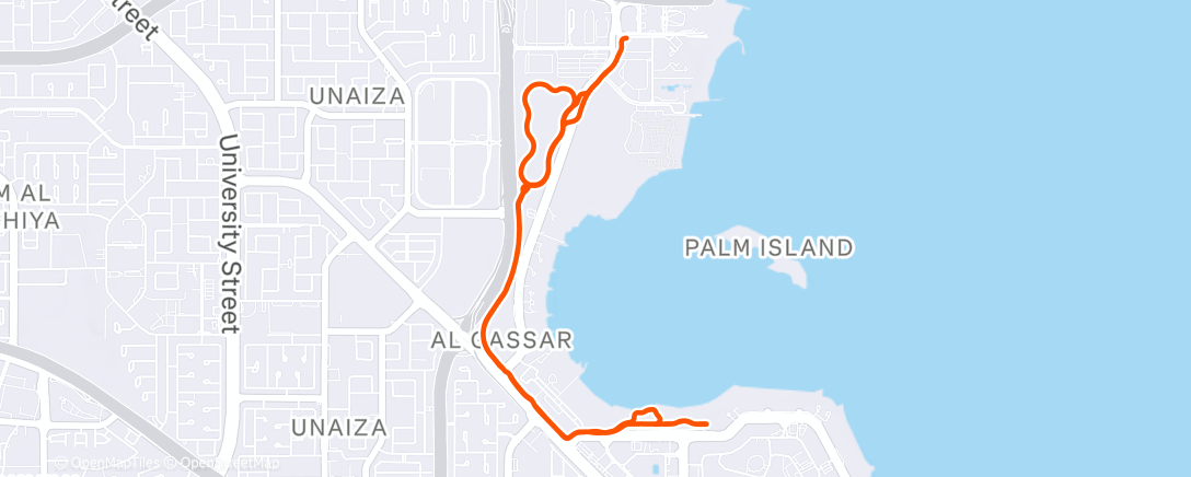 Map of the activity, Morning Run