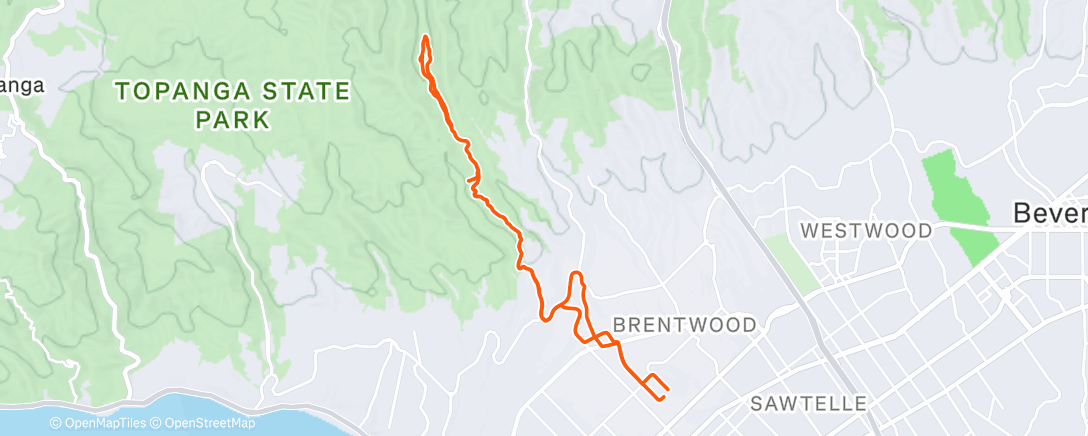 Map of the activity, Afternoon Mountain Bike Ride