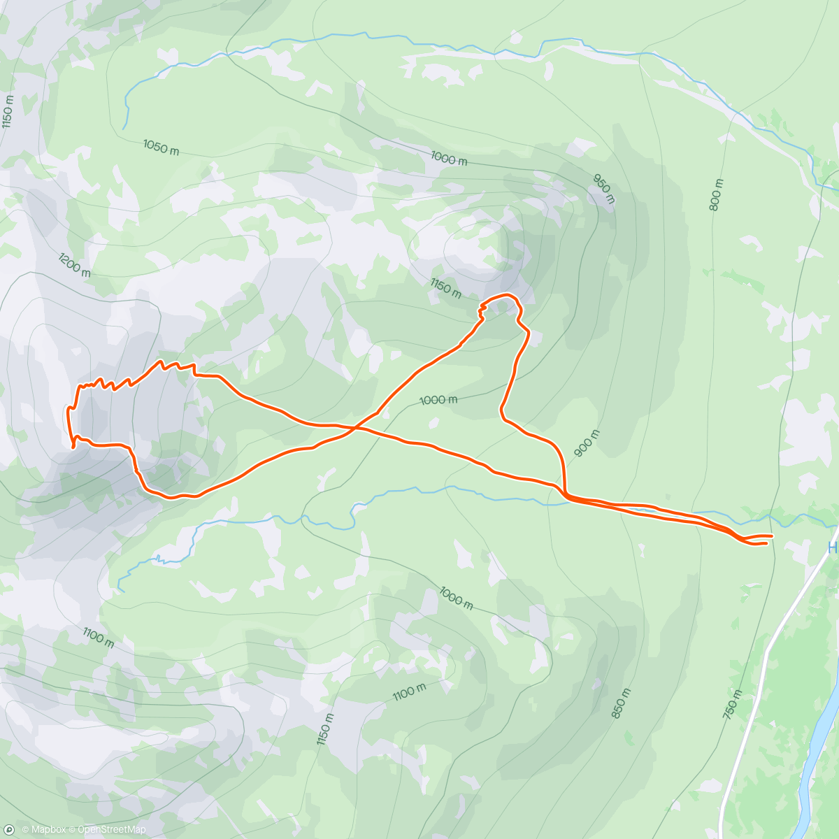Mappa dell'attività Lunch Backcountry Ski