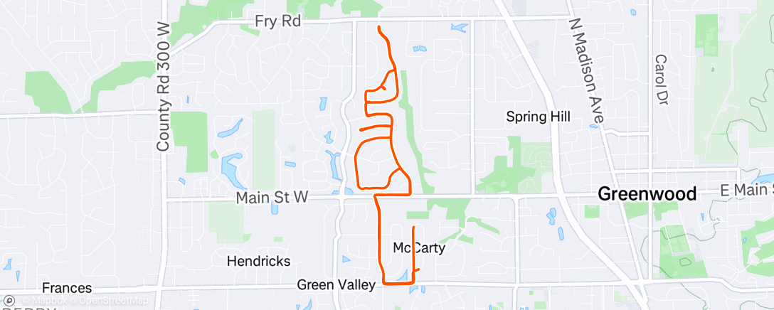 Map of the activity, Family Spin - new neighborhood