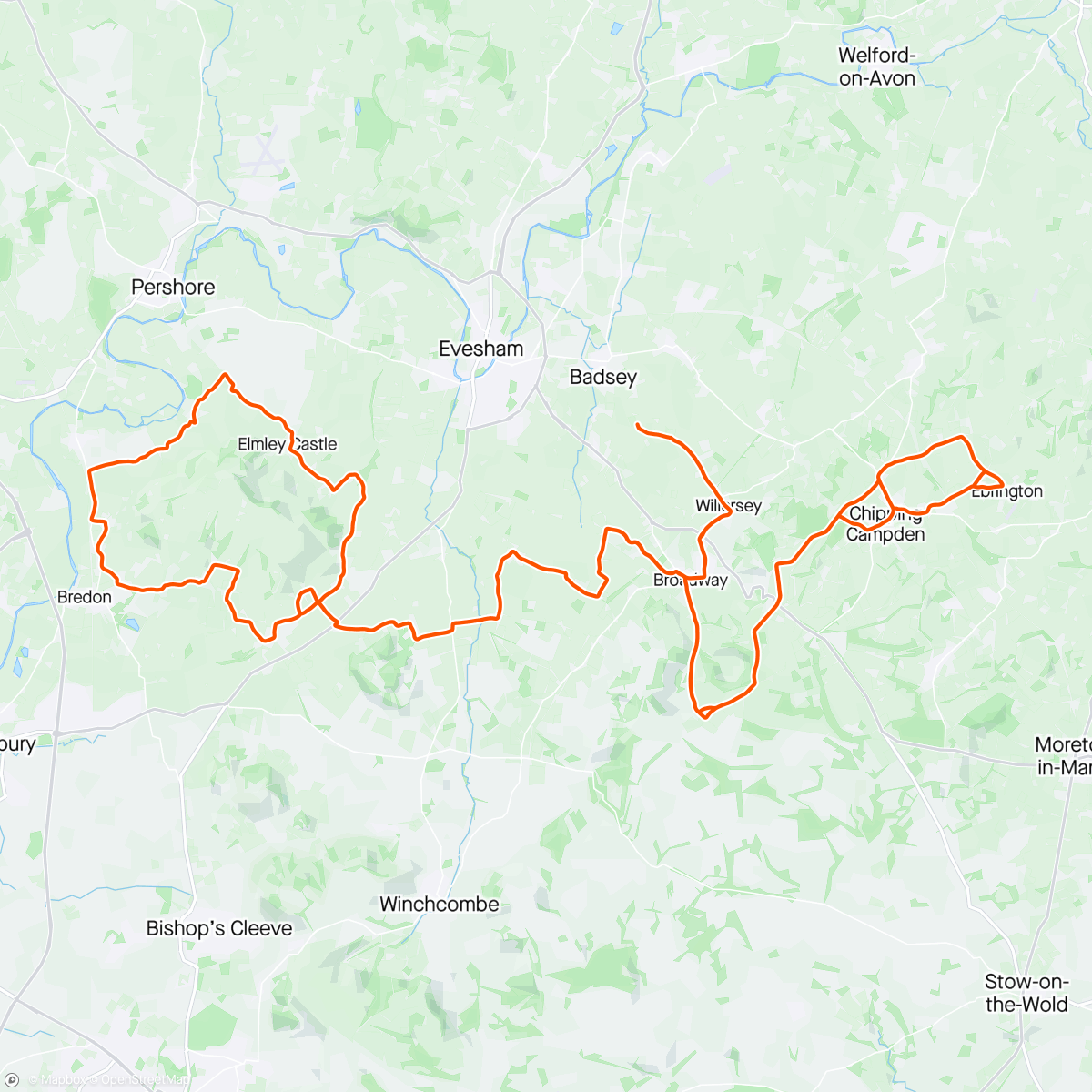 Map of the activity, Solo Velo ride