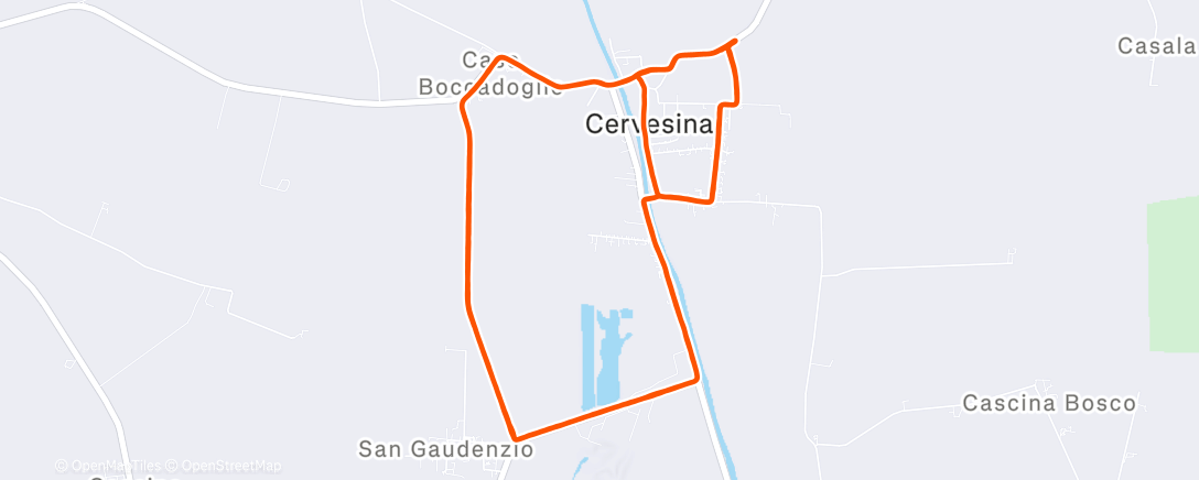 Map of the activity, Easy Run