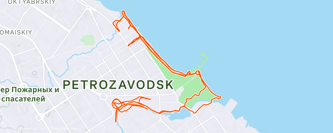 Map of the activity, Утренний забег