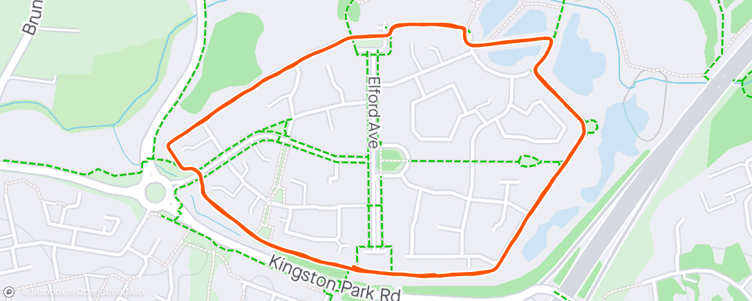 Map of the activity, Evening eco run