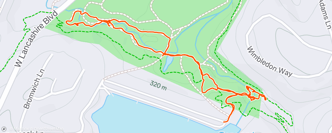 Map of the activity, Afternoon Walk