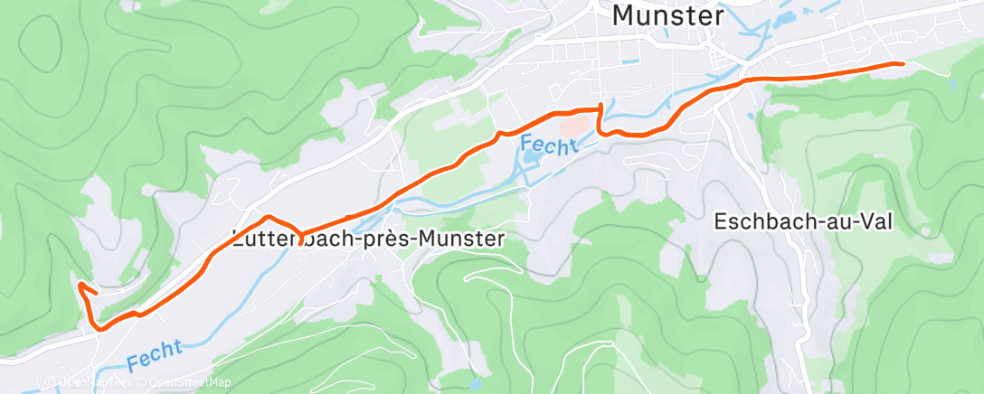 Map of the activity, Carrera de mañana