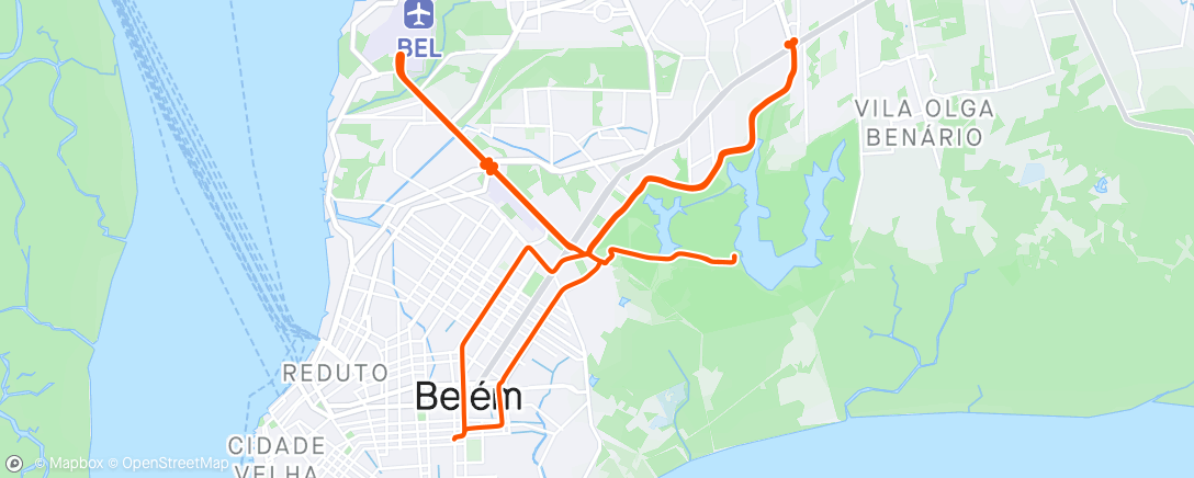 Map of the activity, Pedal urbano🤙🏽