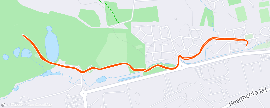 Map of the activity, Hills 5x 60, 45, 30, 15