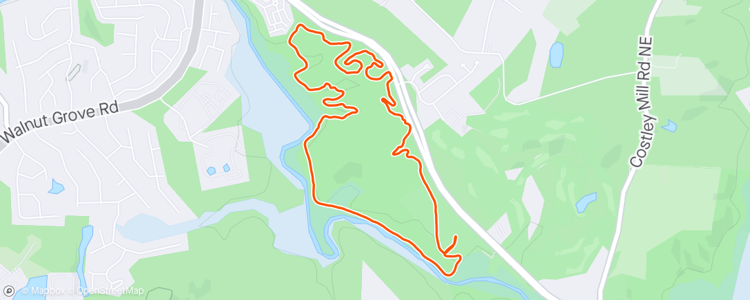 Map of the activity, Ragnar Atlanta Green Loop