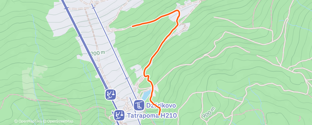 Map of the activity, Morning Backcountry Ski