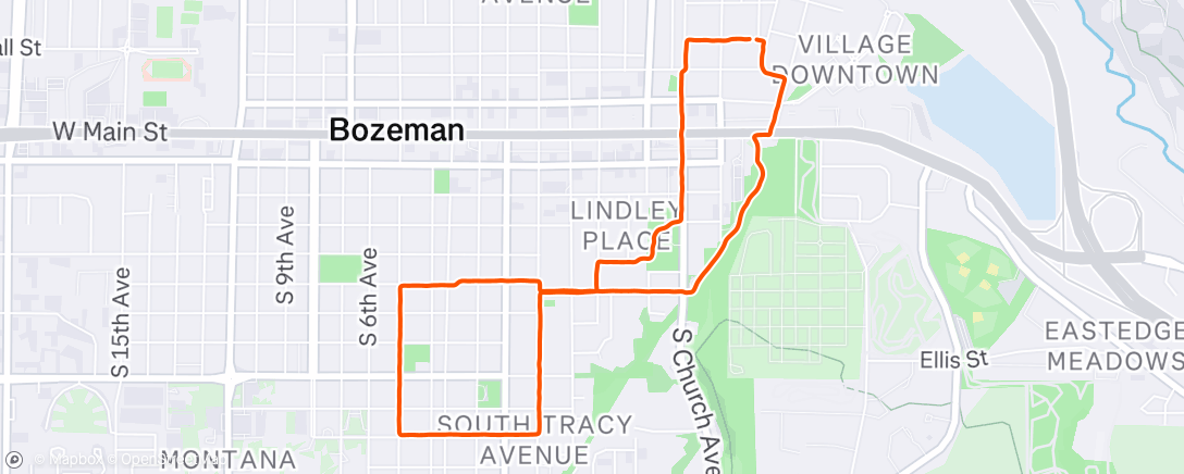 Map of the activity, Morning Run