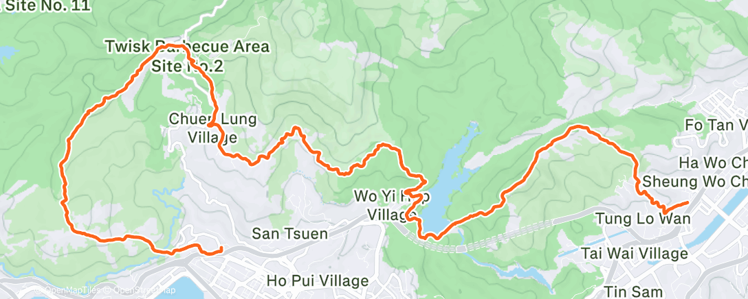Map of the activity, Morning Trail Run