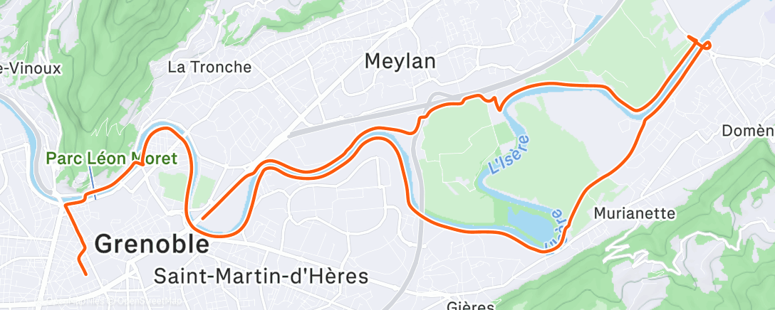 Map of the activity, Afternoon Ride
