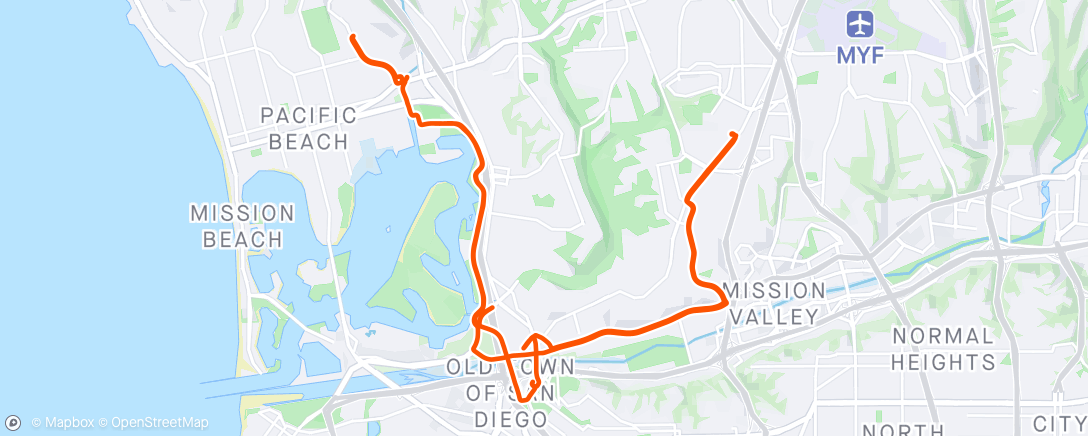 Map of the activity, First ride in a while