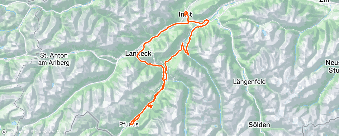 Map of the activity, gravel sunday