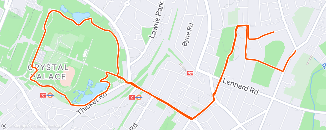 Map of the activity, Buggy run