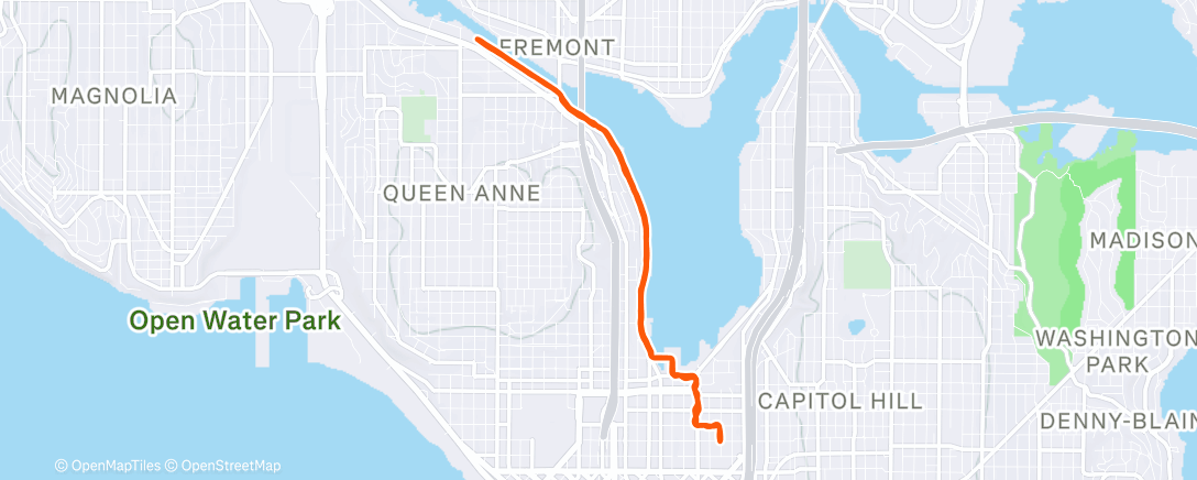 Map of the activity, Night Run