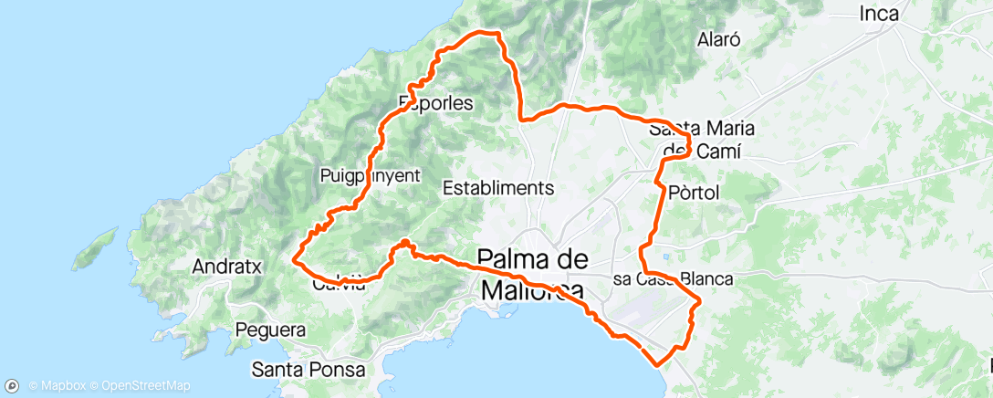Map of the activity, Valldemossa