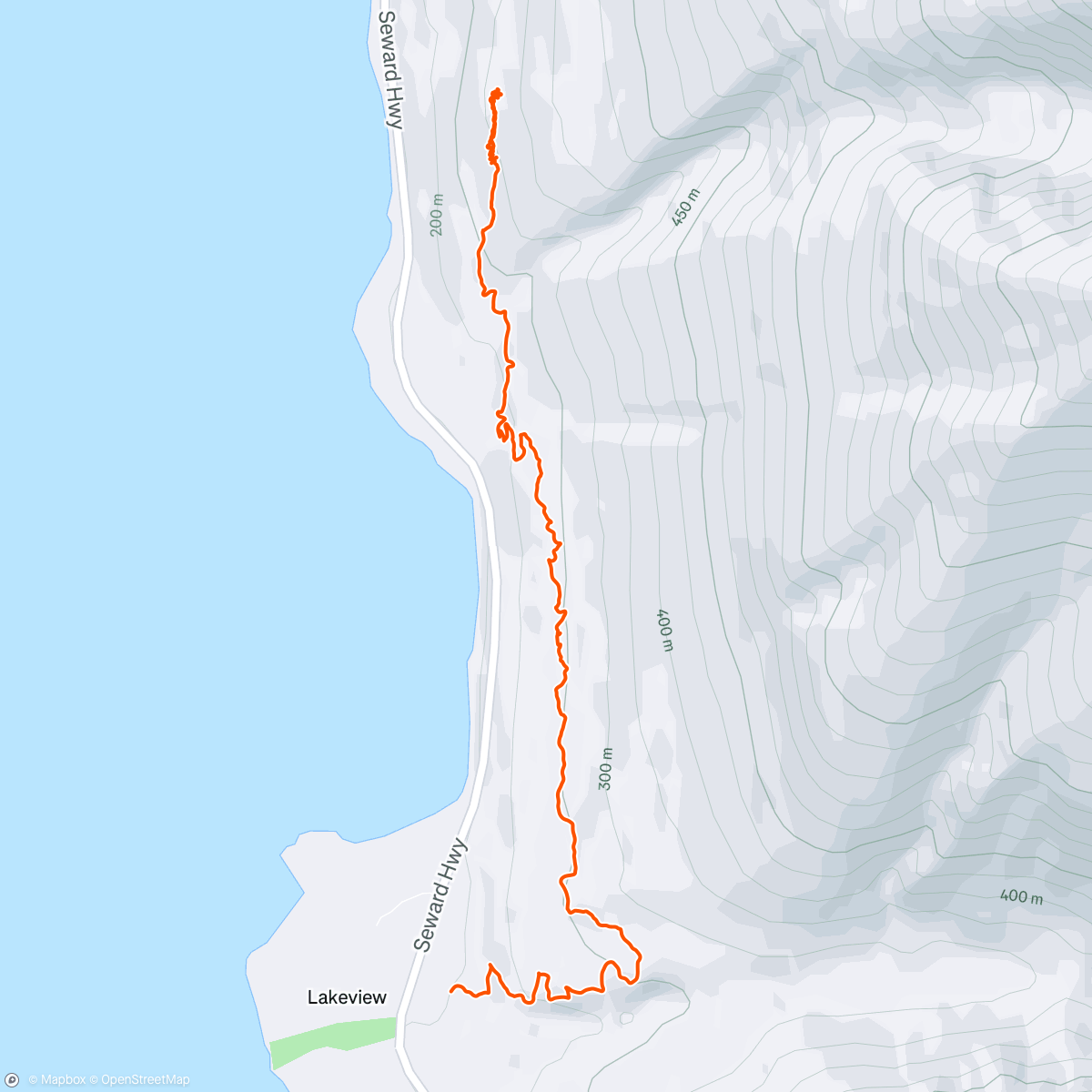 Map of the activity, Afternoon Run