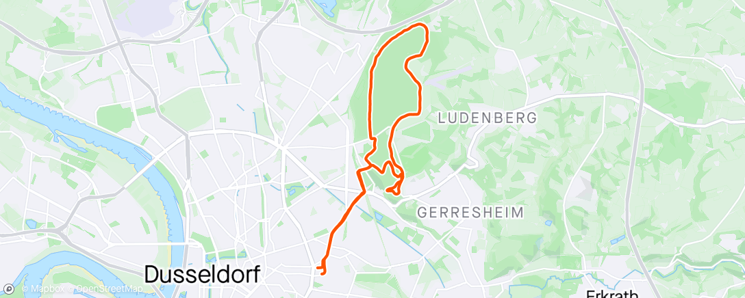 Map of the activity, 3 x 3km - 1km