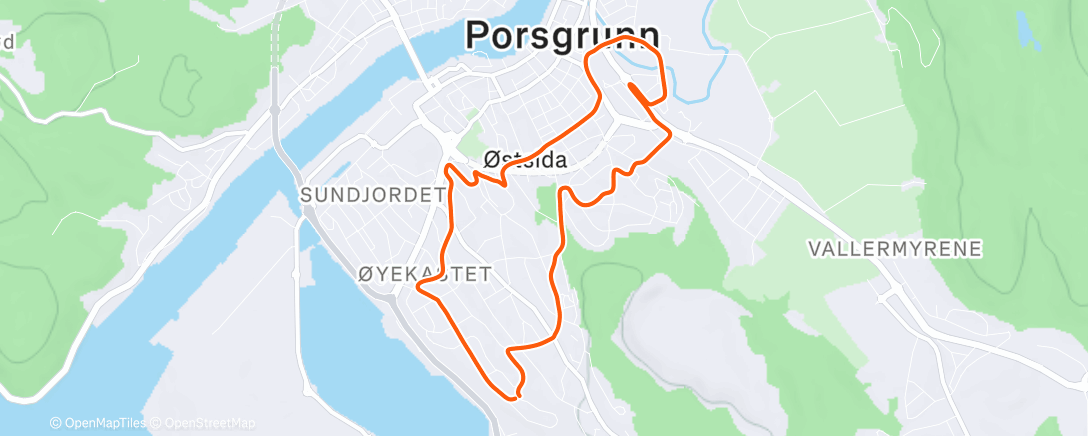Map of the activity, Morning Run