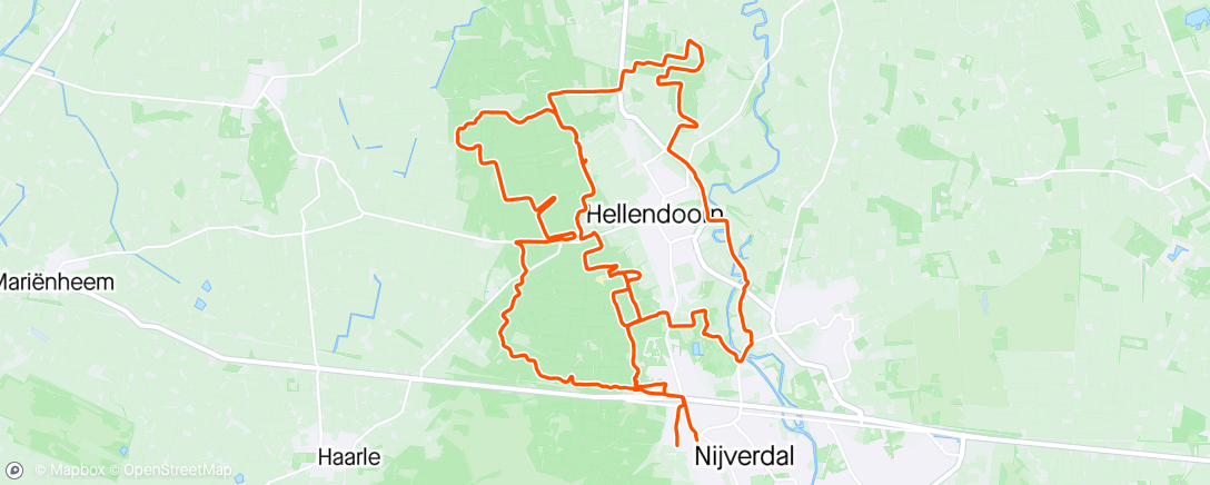 Map of the activity, Namiddagrit op e-mountainbike