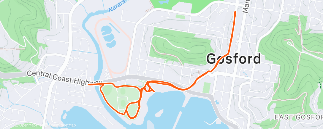 Map of the activity, Morning Run