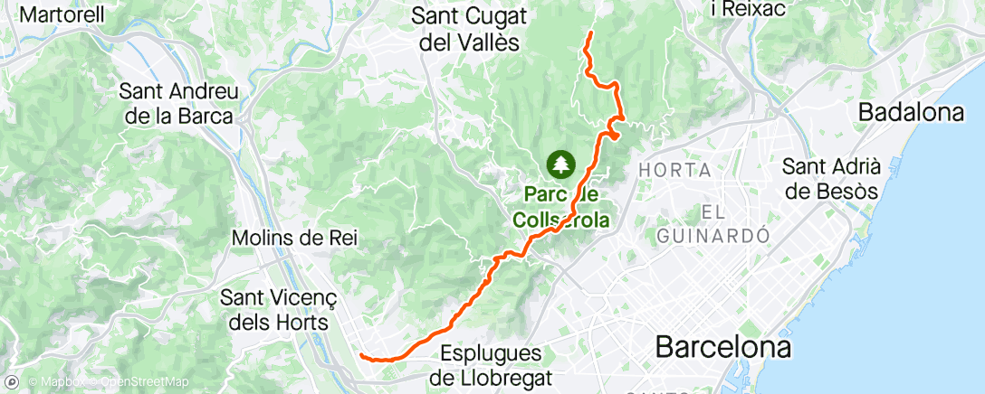 Map of the activity, Caminata de mañana