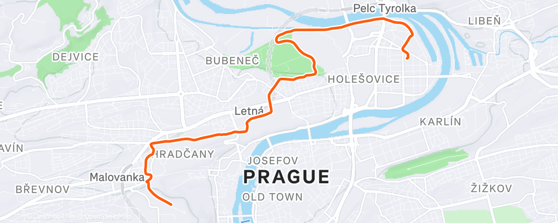 Map of the activity, Afternoon Mountain Bike Ride