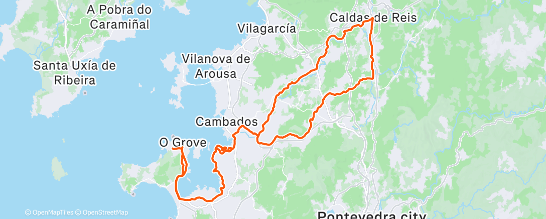 Map of the activity, Bicicleta de gravilla matutina