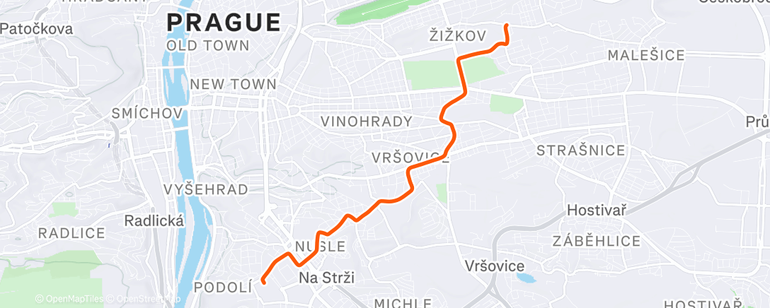Map of the activity, Afternoon Ride