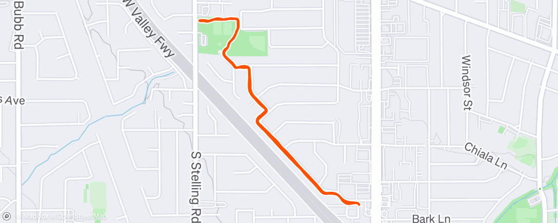 Map of the activity, Morning Run