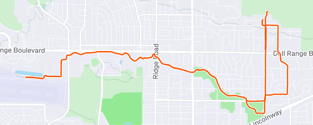 Map of the activity, Morning Run