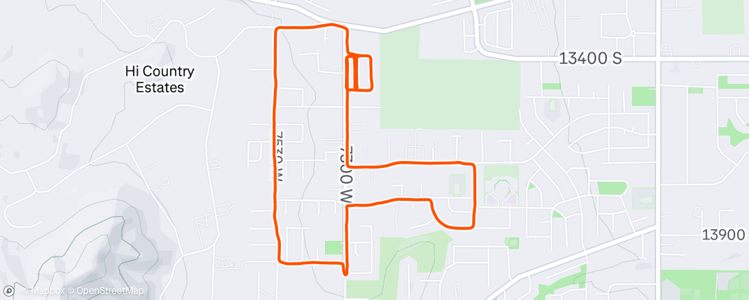 Map of the activity, Morning Run