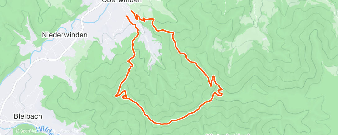 Карта физической активности (The big two summits of Winden)