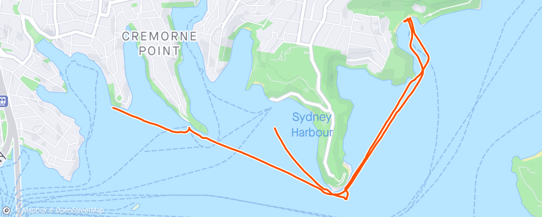 Map of the activity, Clifton Gardens + Sirius Cove